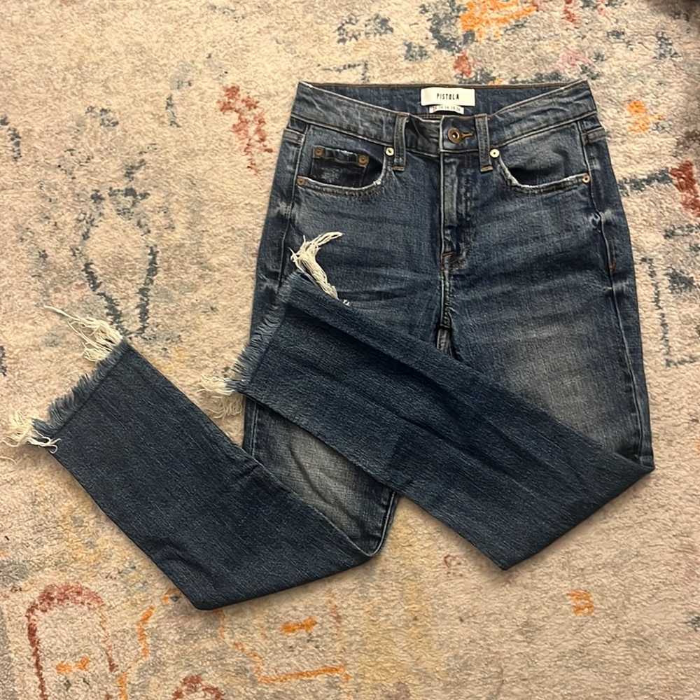 Pistola Medium Wash Straight Leg Jeans size 24